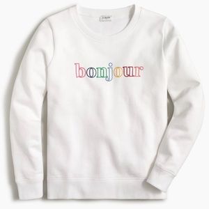 J Crew Bonjour Sweatshirt